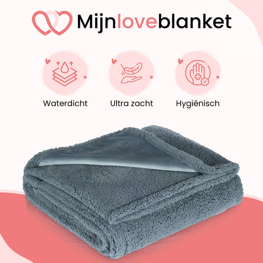 Love Blanket - Waterdicht Deken XL (145x216 cm) - Grijs