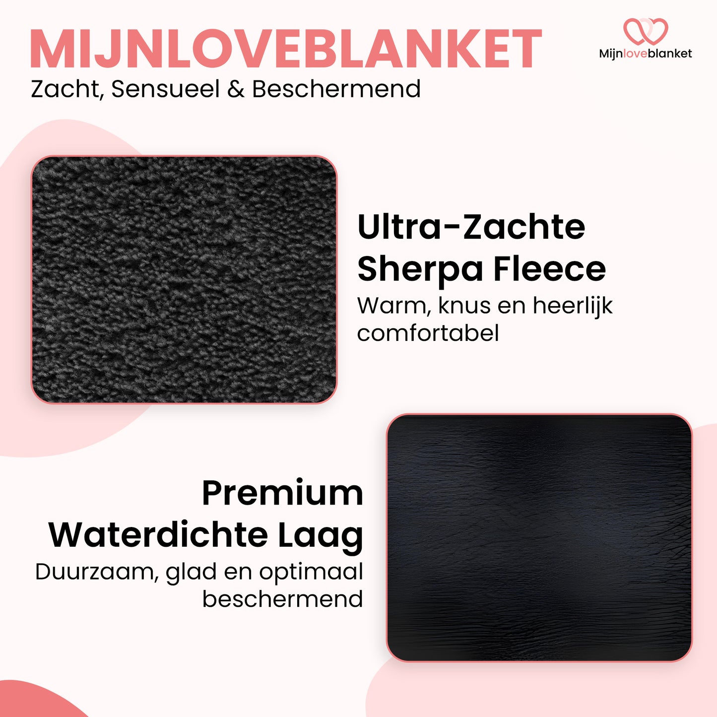 Love Blanket - Waterdicht Deken XL (145x216 cm) - Zwart