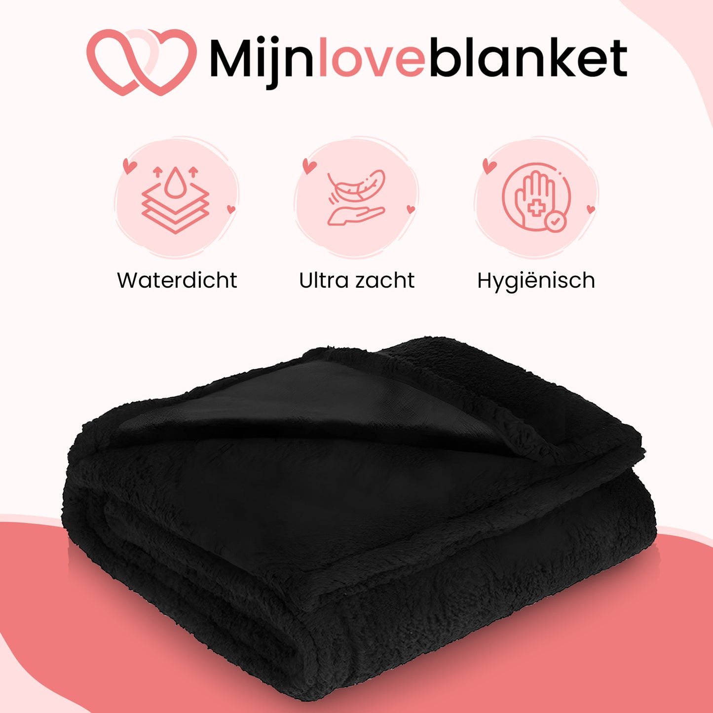 Love Blanket - Waterdicht Deken XL (145x216 cm) - Zwart